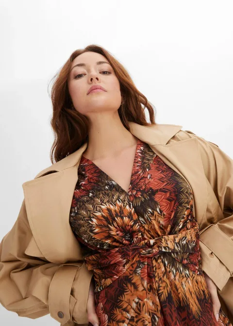 Robe longue en jersey imprimé