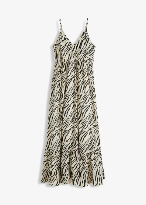 Robe longue à imprimé léopard
