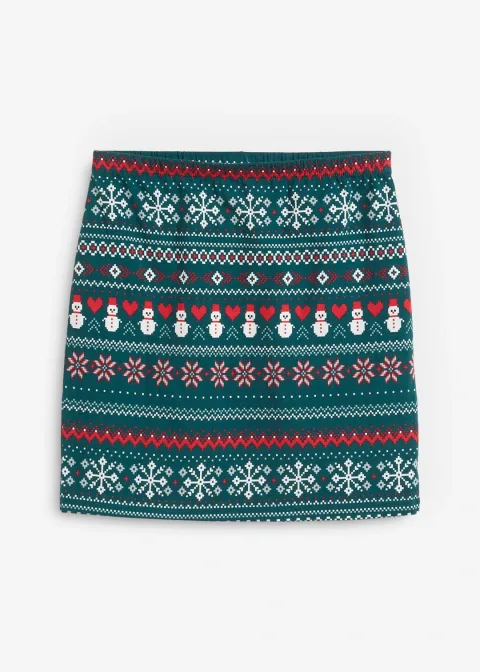 Jupe en coton extensible à imprimé norvégien
