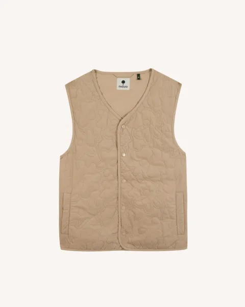Veste sans manches coton taupe - ESTEREL