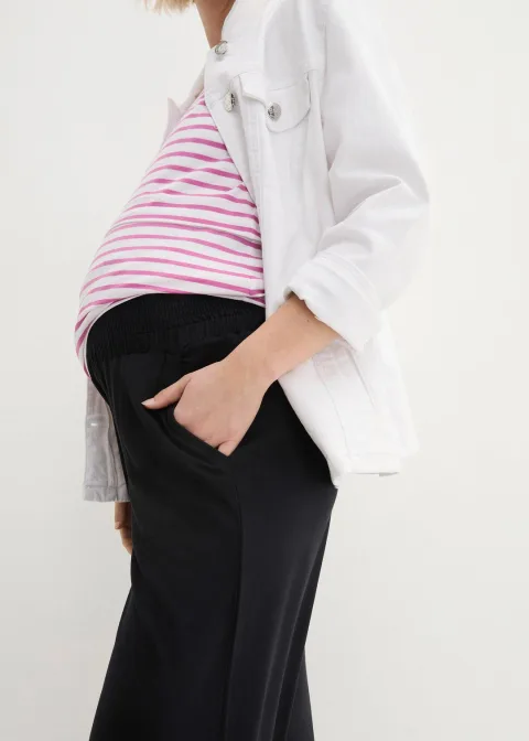 Jupe-culotte de grossesse ample en viscose douce