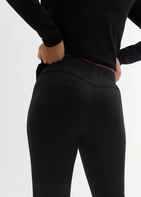 Pantalon à taille élastiquée en Punto di Roma confortable