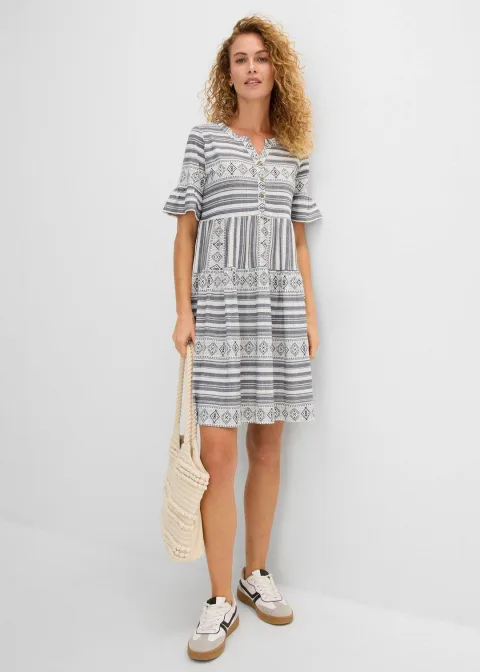 Robe en jersey de viscose mélangée