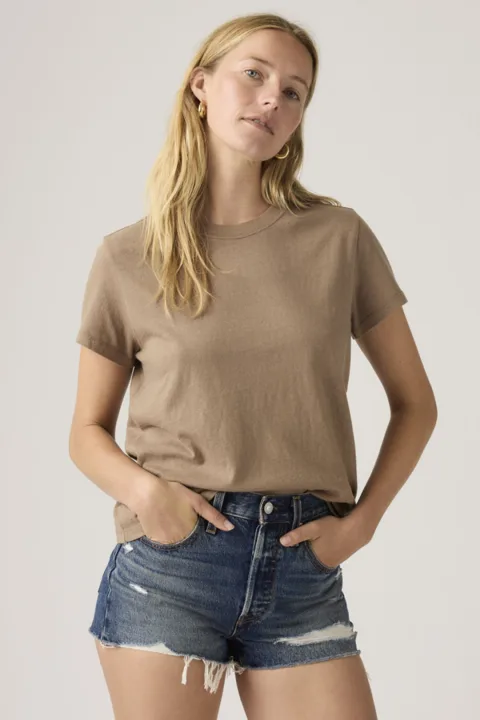 Levi's T Shirt Flammé Favorite - Femme - Blanc / Bright White - XS