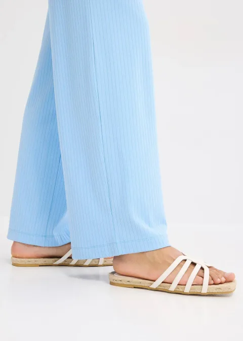 Pantalon palazzo à taille élastiquée