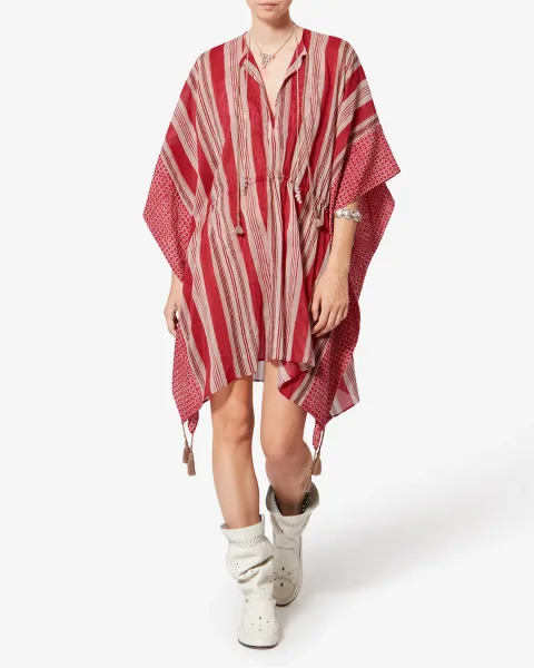Kaftan Loreliz - Femme - Rouge - Taille - Isabel Marant - Collection Été Femme - Nouvelle Collection Capsule High Summer