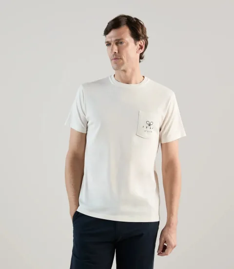 IZAC - T-shirt avec print écru