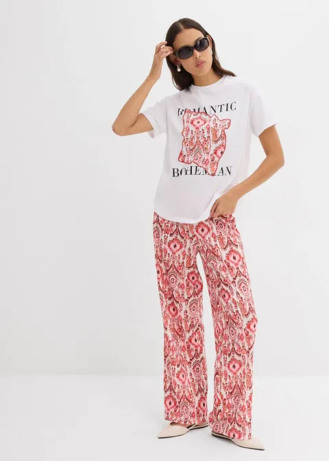 Pantalon jogger en crêpe texturé