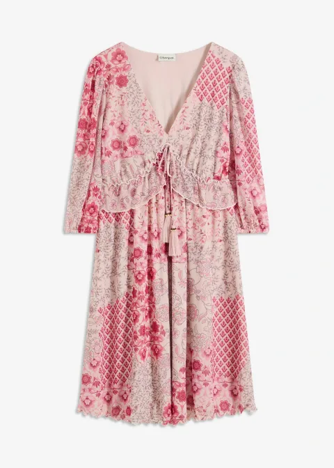 Robe-tunique en mesh imprimé