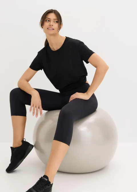 Legging 3/4 de sport ultra-léger à ceinture élastiquée
