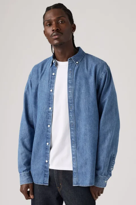 Levi's Classic Relaxed Shirt - Homme - Délavage Moyen / Estella Mid Wash - S