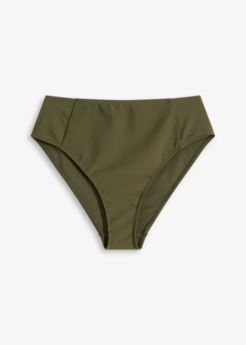 Bas de bikini taille haute, échancré