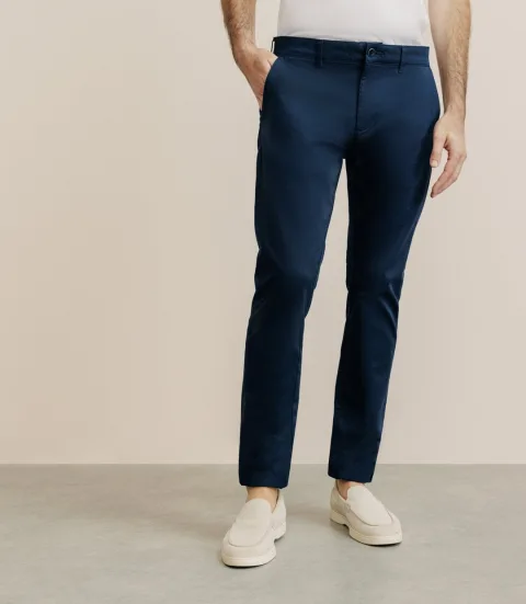 IZAC - Pantalon satin marine