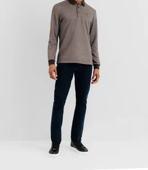 IZAC - Polo en maille marron