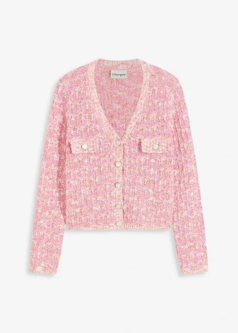 Gilet en maille bouclette