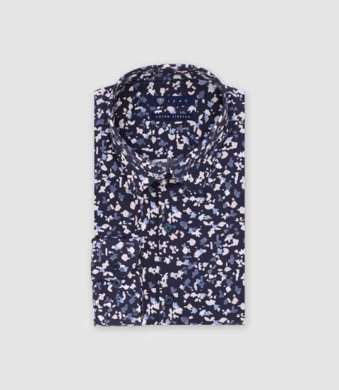 IZAC - Chemise imprimée marine