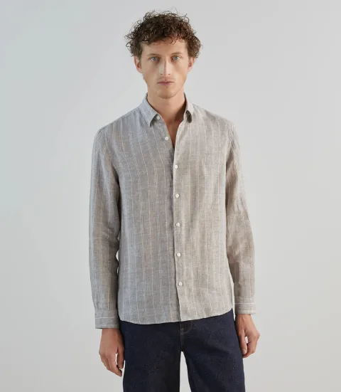 IZAC - Chemise 100% lin sable