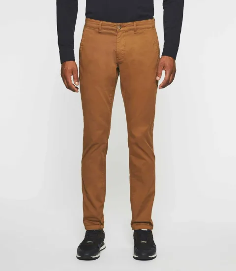 IZAC - Pantalon chino slim camel VALOR