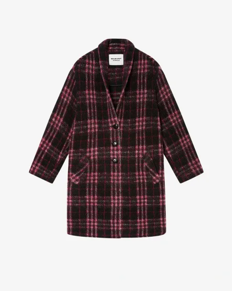 Manteau Gabriel - Femme - Noir-fuchsia - Taille 42 - Marant Étoile