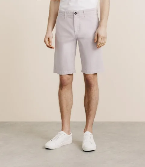 IZAC - Bermuda coton stretch rose