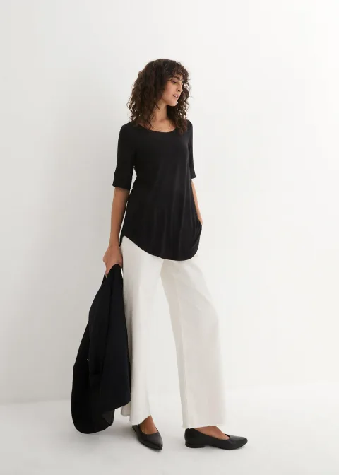 T-shirt long et doux en viscose