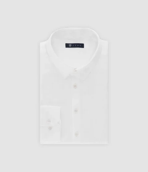 IZAC - Chemise ville en maille blanche PACOME