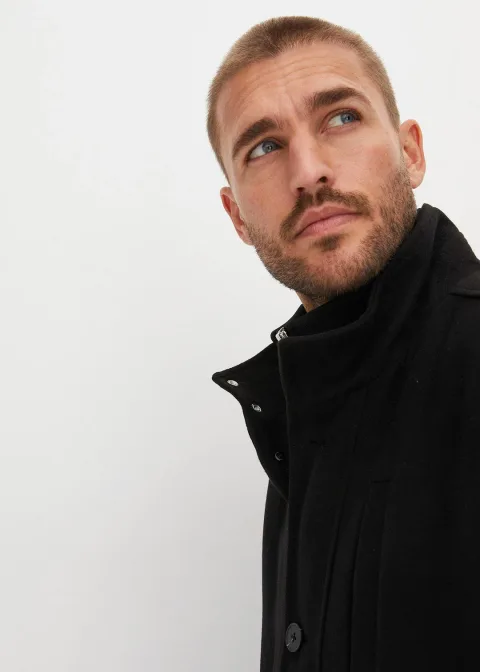Manteau court avec empiècement coupe-vent