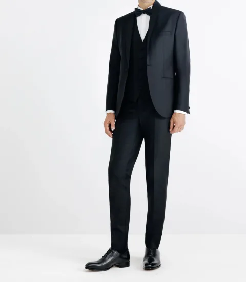 IZAC - Costume col châle noir