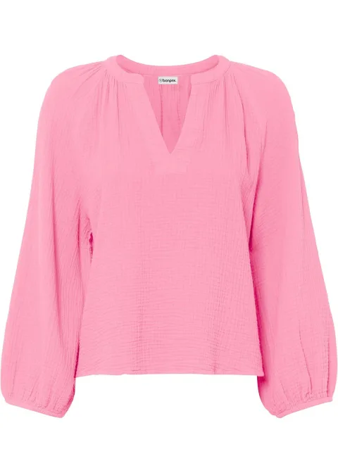 Blouse oversize en gaze de coton