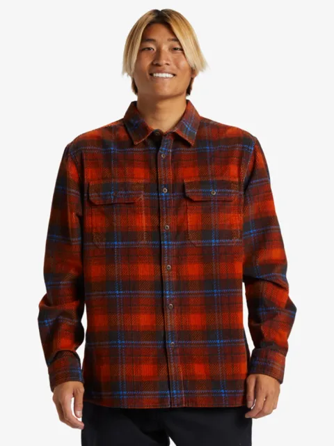 Venture - Chemise manches longues en velours côtelé pour Homme Marron