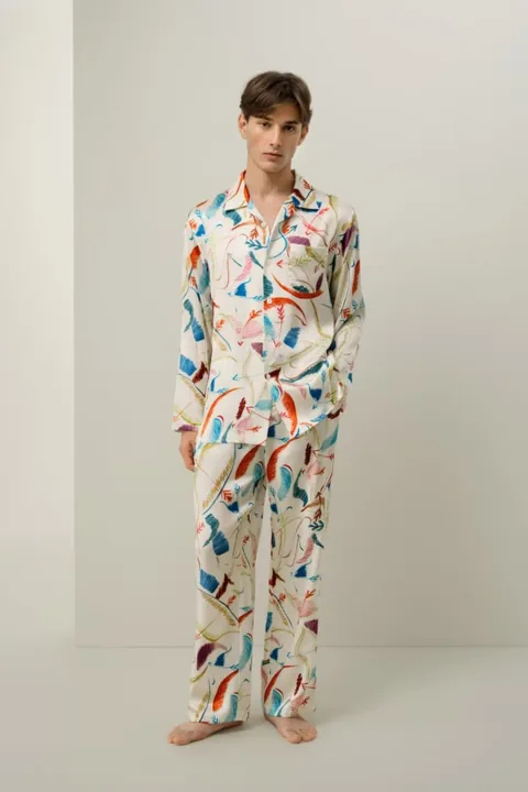 LILYSILK Ensemble Pyjama En Soie Sagittaire Homme Soie De Mûrier Sagittaire Xl