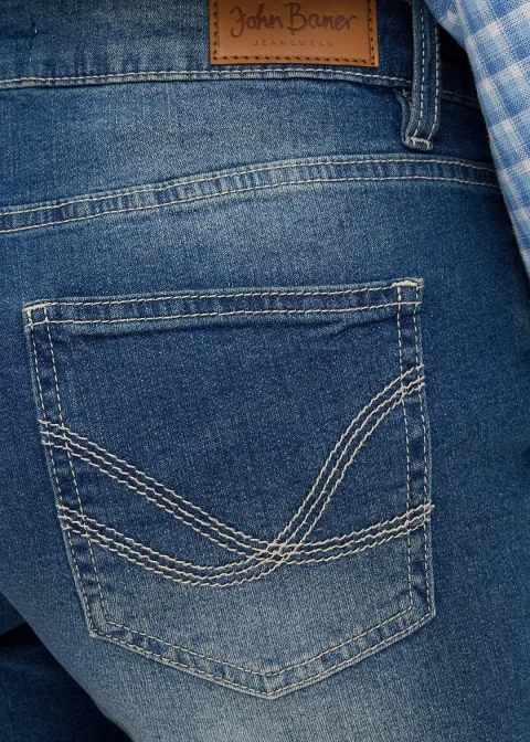 Lot de 2 shorts en jean slim, taille mi-haute