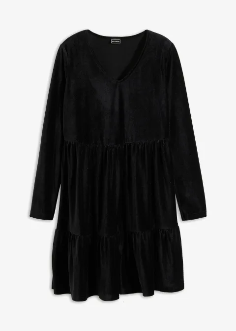Robe courte en velours extensible