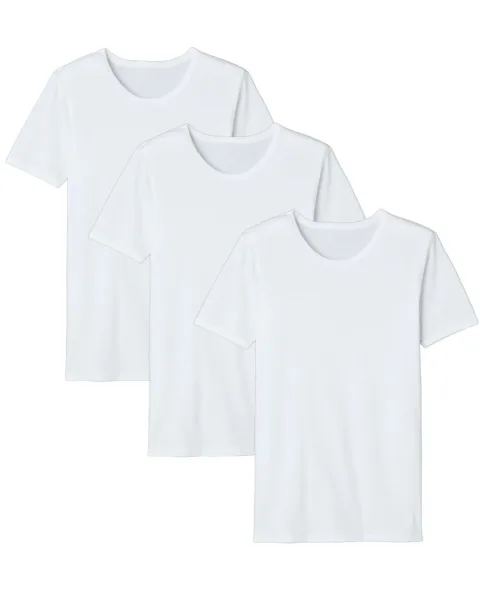 3x T-shirts seconde peau - Blanc - Homme - Taille 2XL - Lemahieu