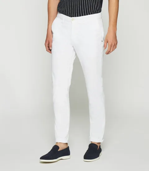 IZAC - Pantalon slack slim blanc PACHELOR