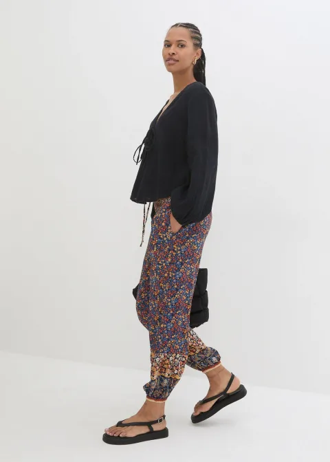 Pantalon jogger en viscose fluide