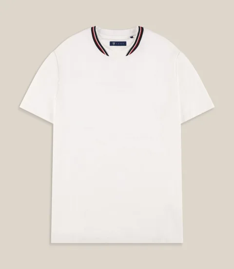 IZAC - T-shirt col teddy blanc