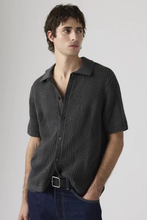 Levi's Chemise Gilet Camp Lightweight - Homme - Noir / Dark Phantom - 2XL