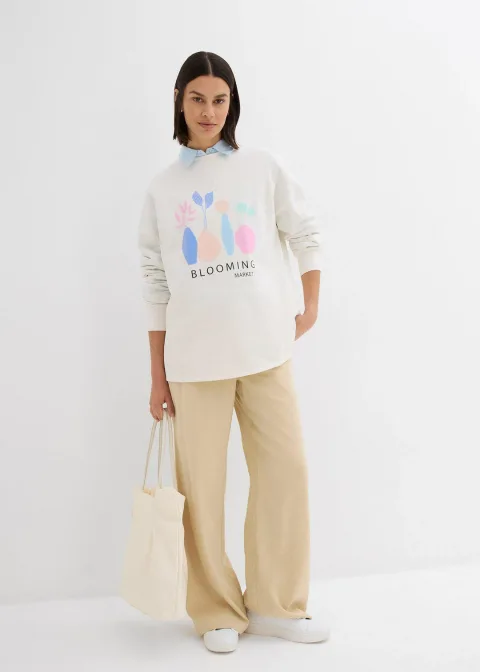 Sweat oversize en coton mélangé