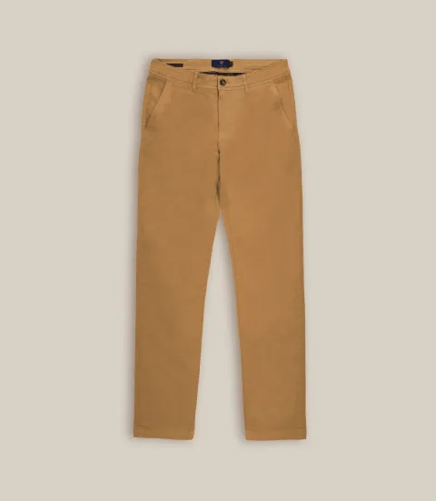 IZAC - Pantalon coton stretch camel