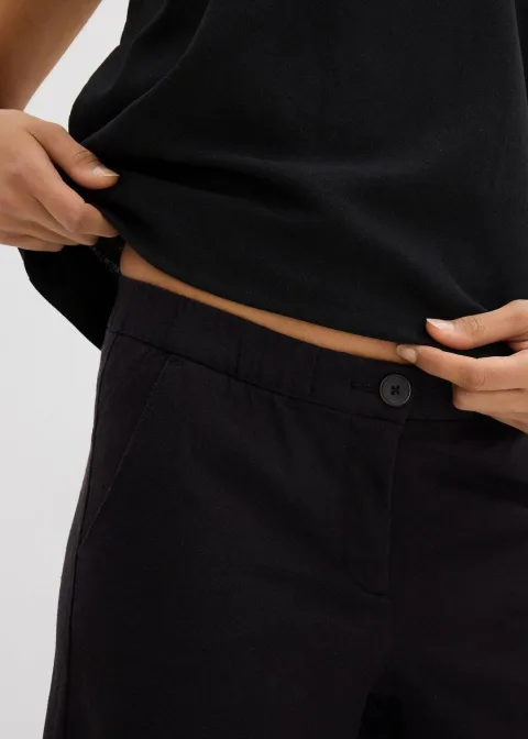 Pantalon large à taille élastiquée