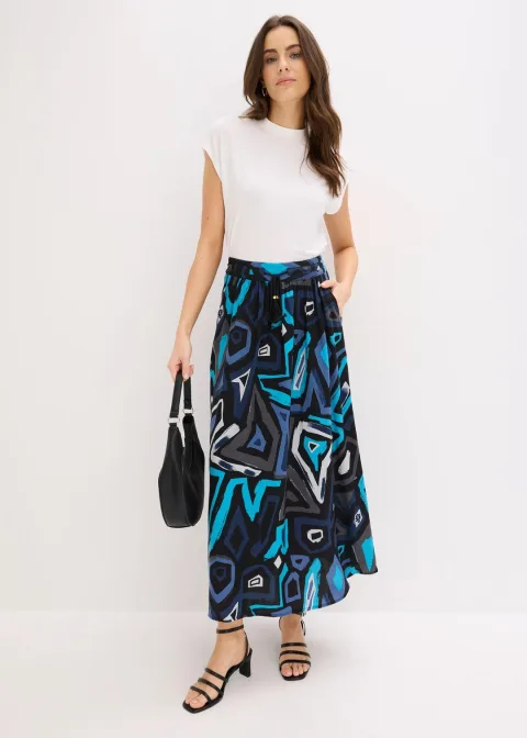 Jupe longue en viscose fluide