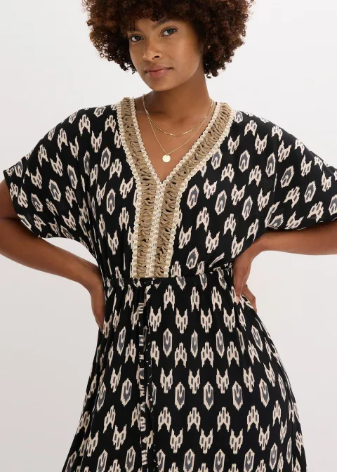 Robe longue en viscose fluide