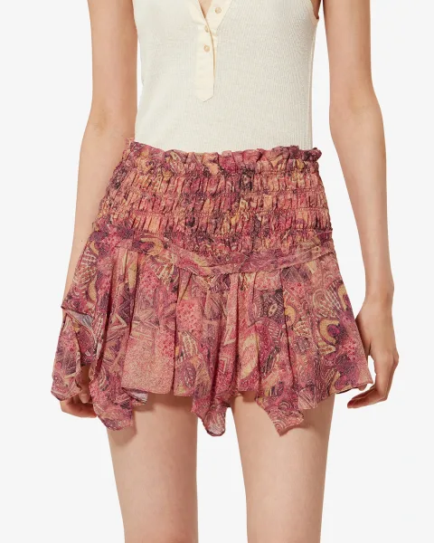 Jupe Ceiva - Femme - Rose - Taille42 - Isabel Marant - Collection Été Femme - Nouvelle Collection Capsule La Riviera