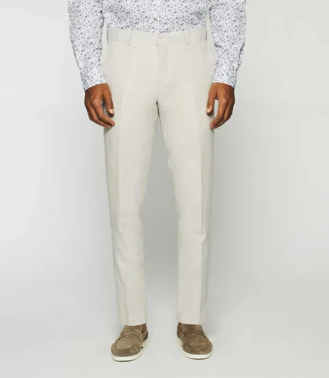 IZAC - Pantalon en lin parme BCELESTE