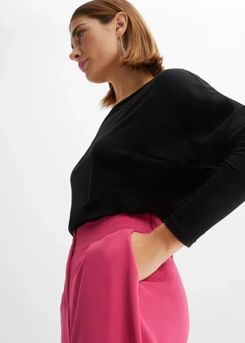 T-shirt manches longues en viscose douce et extensible