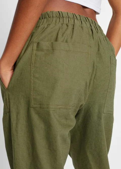Léger pantalon jogger en lin mélangé
