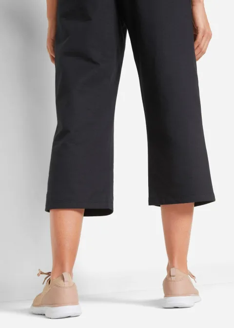 Pantalon de jogging en coton, mi-mollet