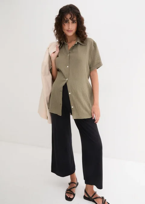 Jupe-culotte de grossesse ample en viscose douce