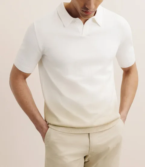 IZAC - Polo en maille dégradé beige